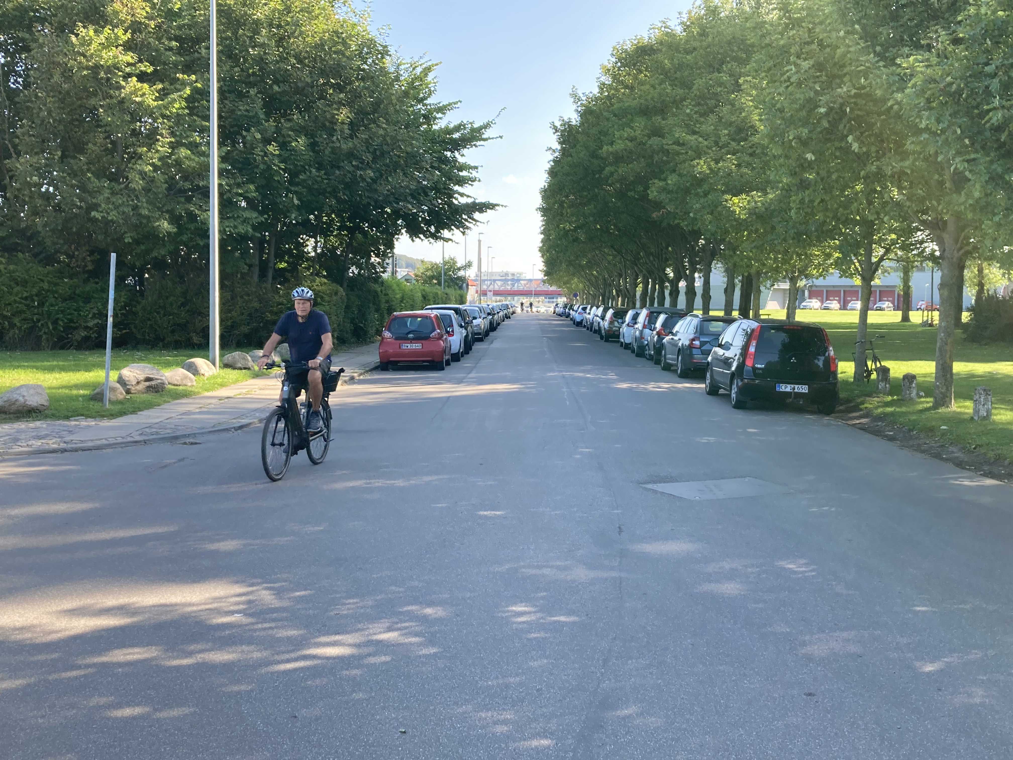 Kantstensparkerede biler på Skudehavnsvej