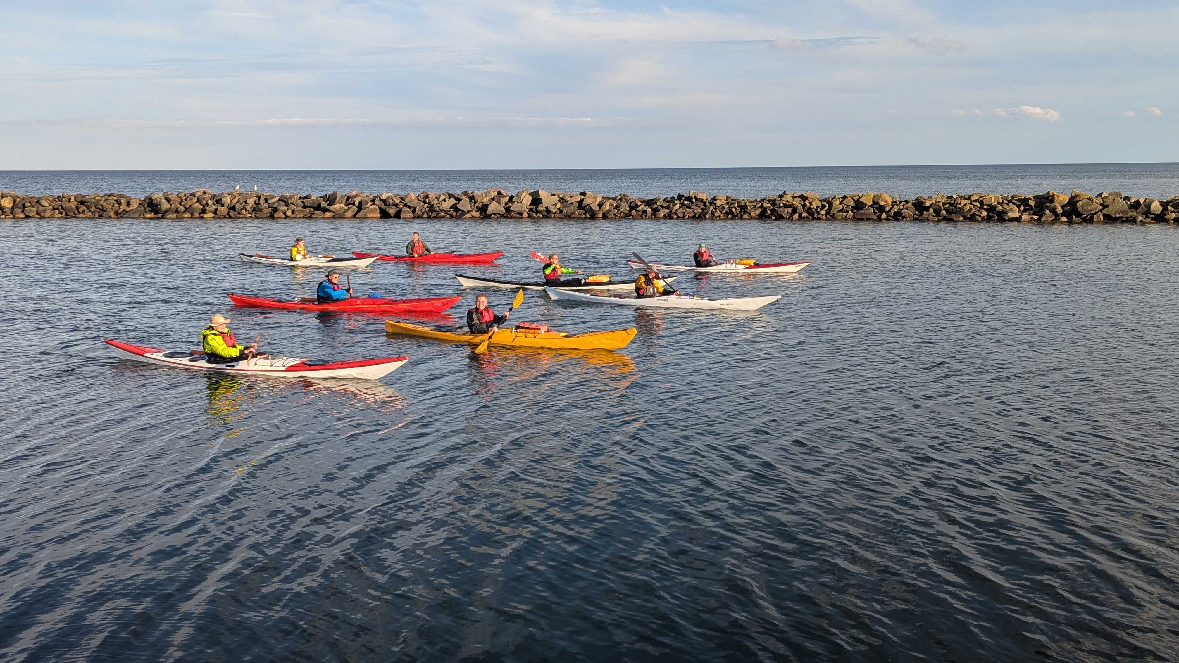 Kajakker på fjorden
