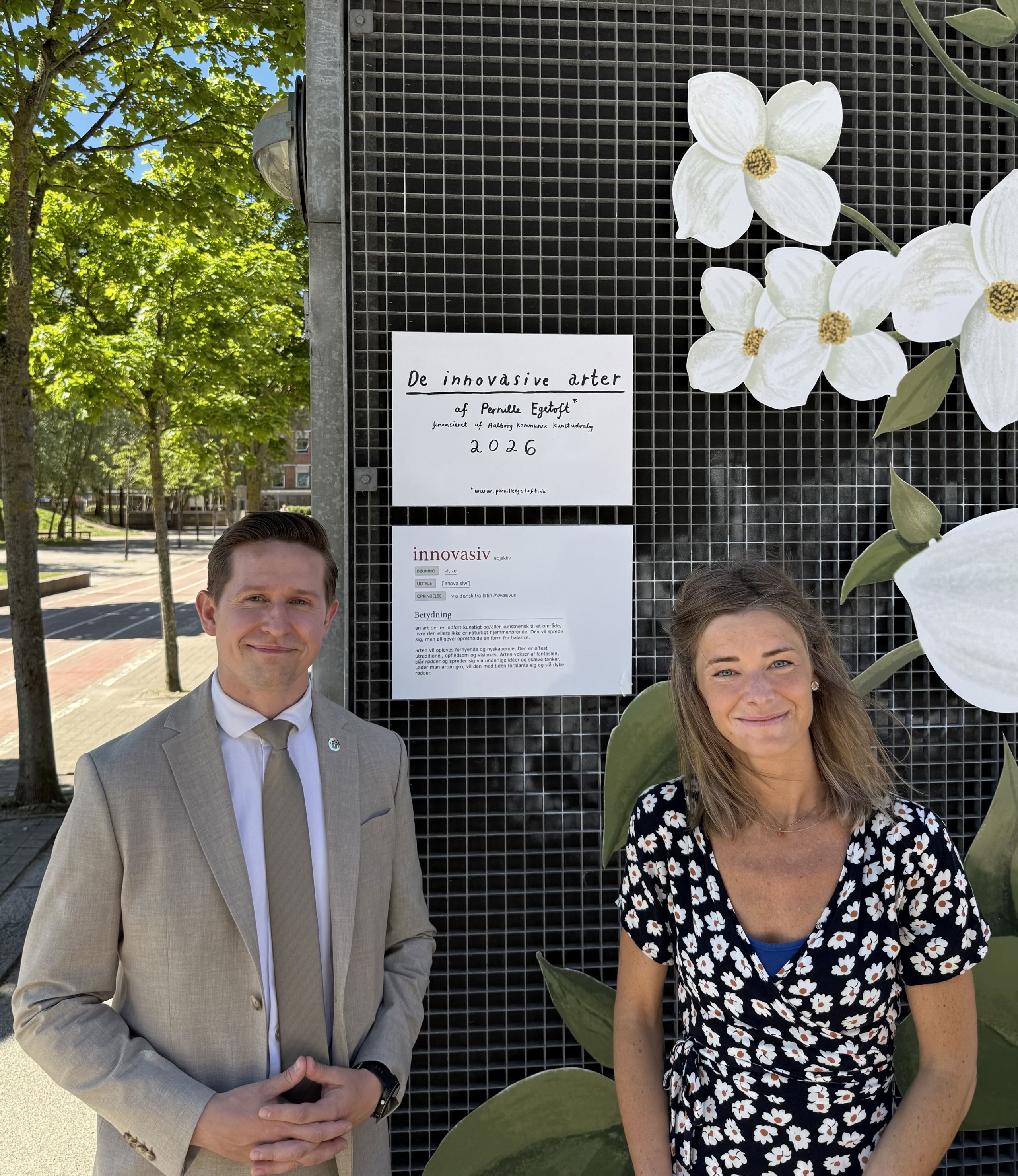 Værket 'De Innovasive Arter' af kunstneren Pernille Egetoft og støttet af Aalborg Kommune.