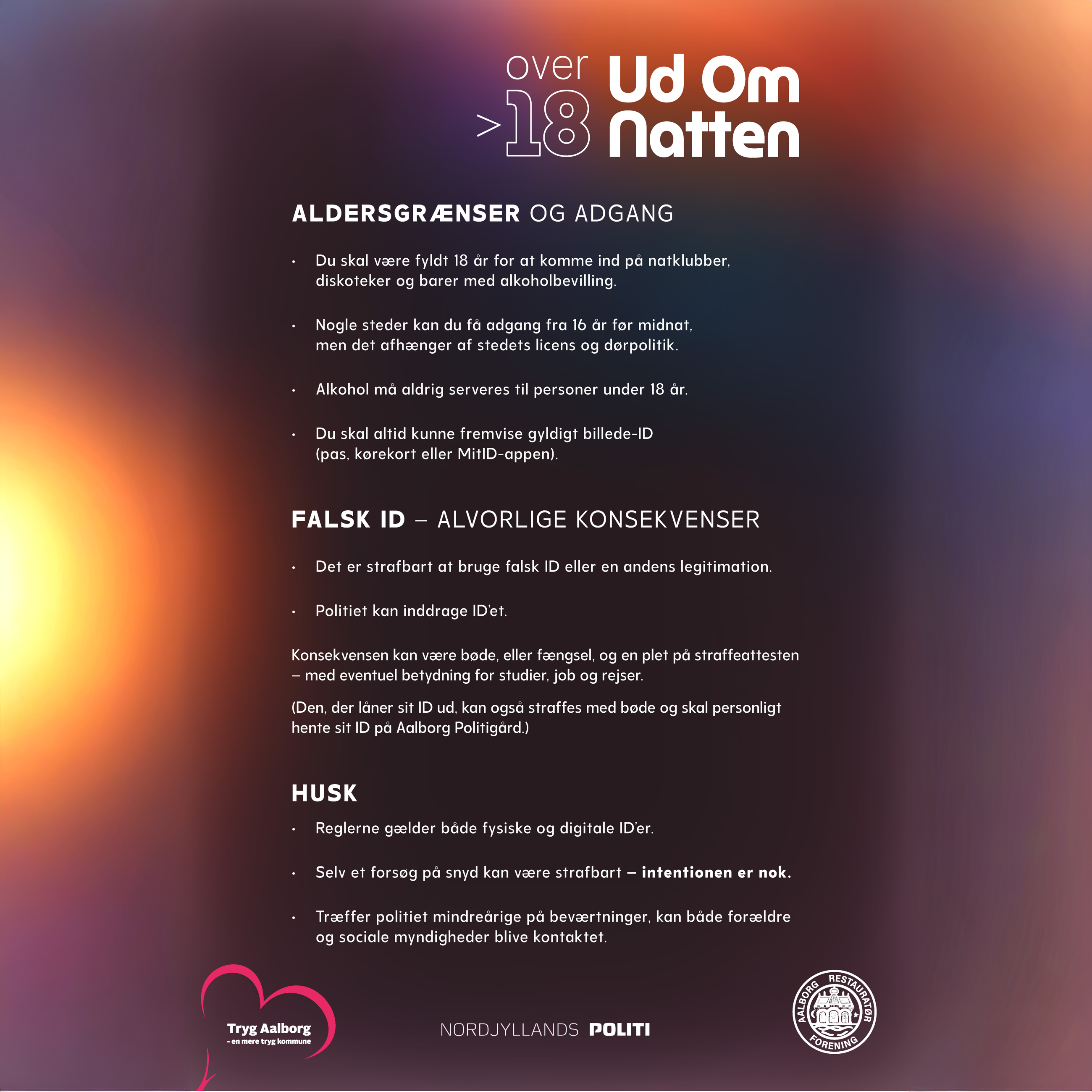 Brochure - over 18 ud om natten