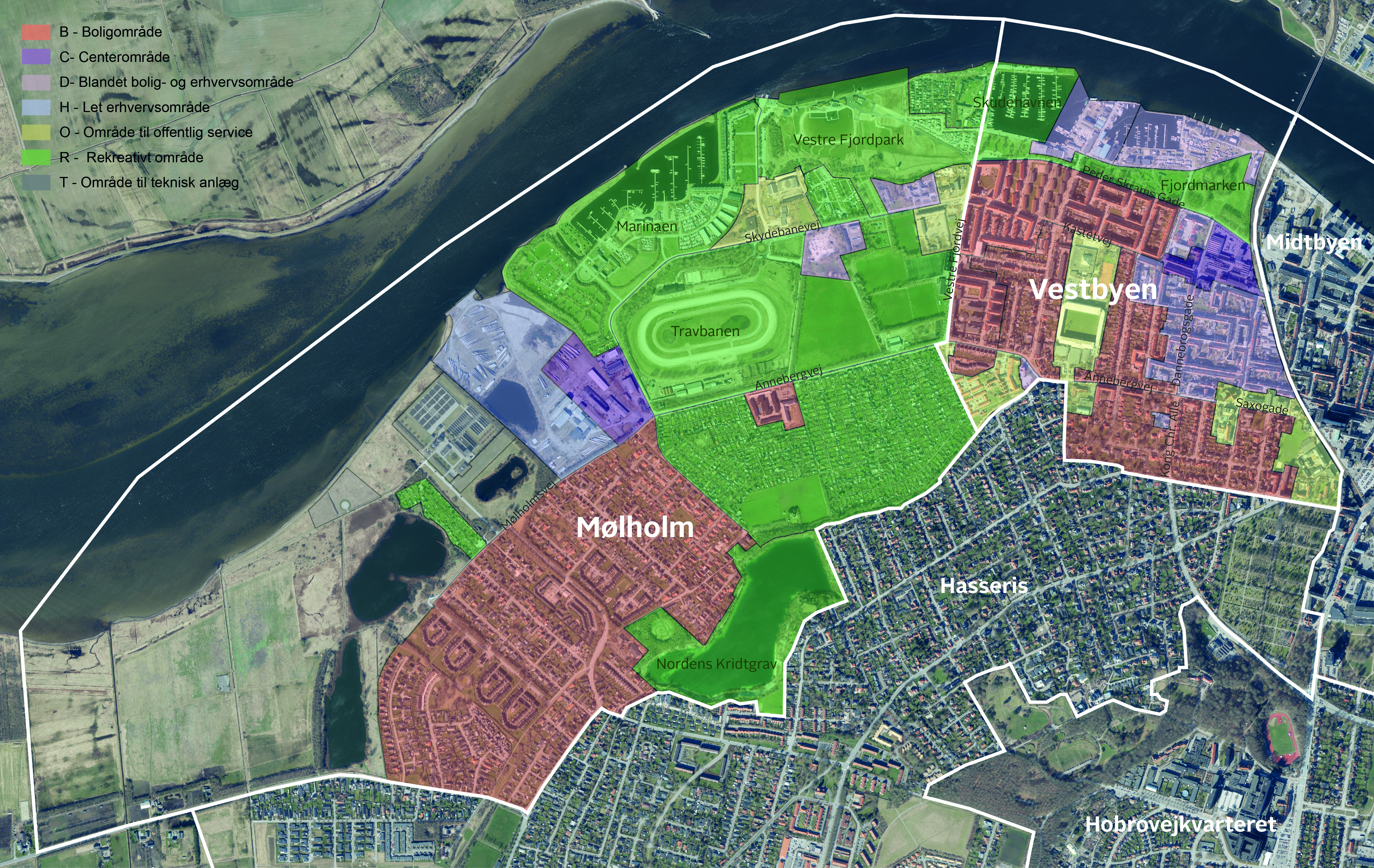 Oversigtskort med kommuneplanrammer