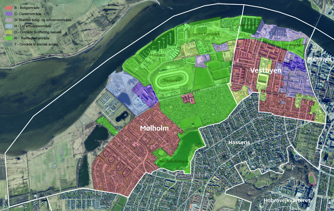Oversigtskort med kommuneplanrammer
