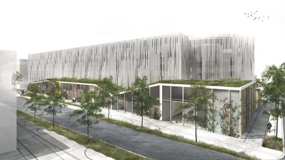 I mobilitetshuset på Stigsborg er p-huset gentænkt som et lokalt samlingspunkt for mobilitet og byliv. Tanken er, at huset skal fungere som bibliotek for mobilitet med adgang til forskellige mobilitetsformer og et godt udbud af delemobilitet.