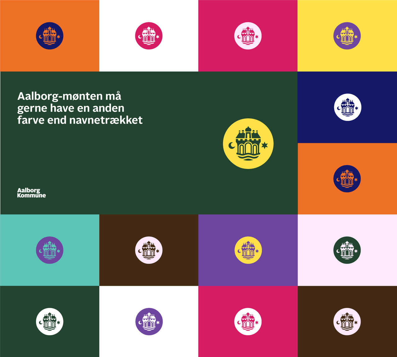 Aalborg Kommune Logo I Forskellige Farver
