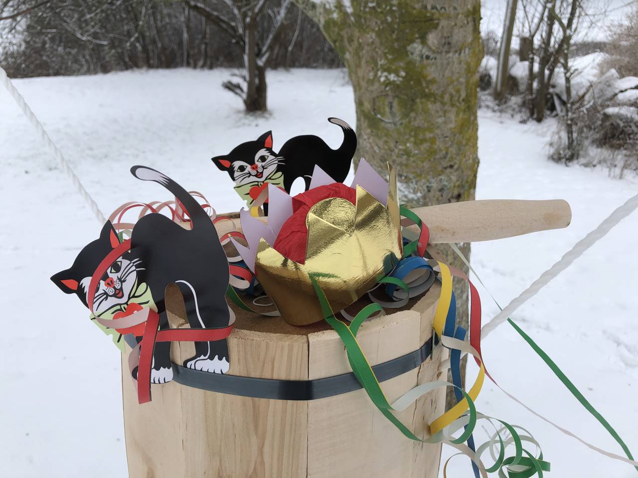 Fastelavnstønde med katte