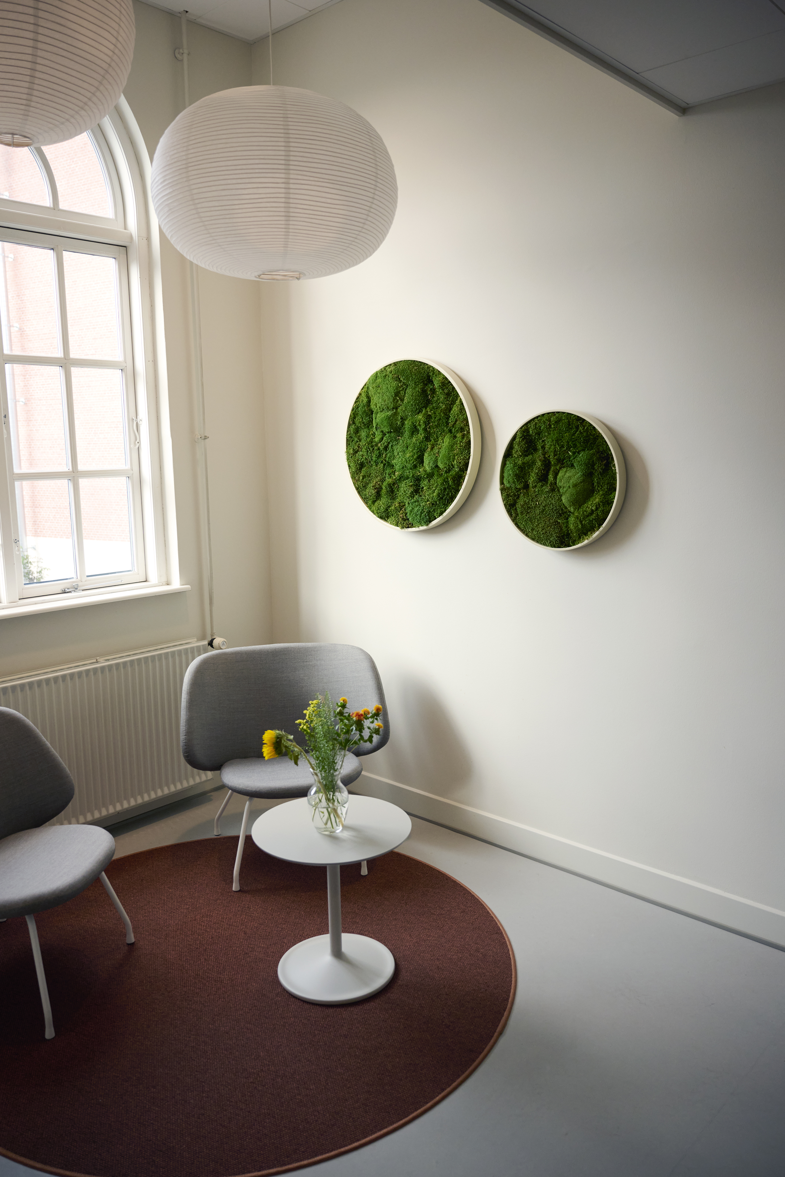 Miljø i Rusmiddelafsnit med mos på væggen