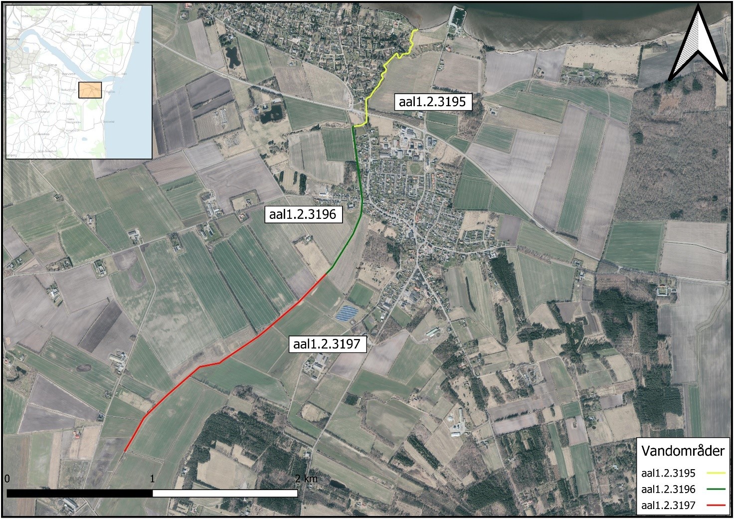 Oversigtskort over Mou Bæk