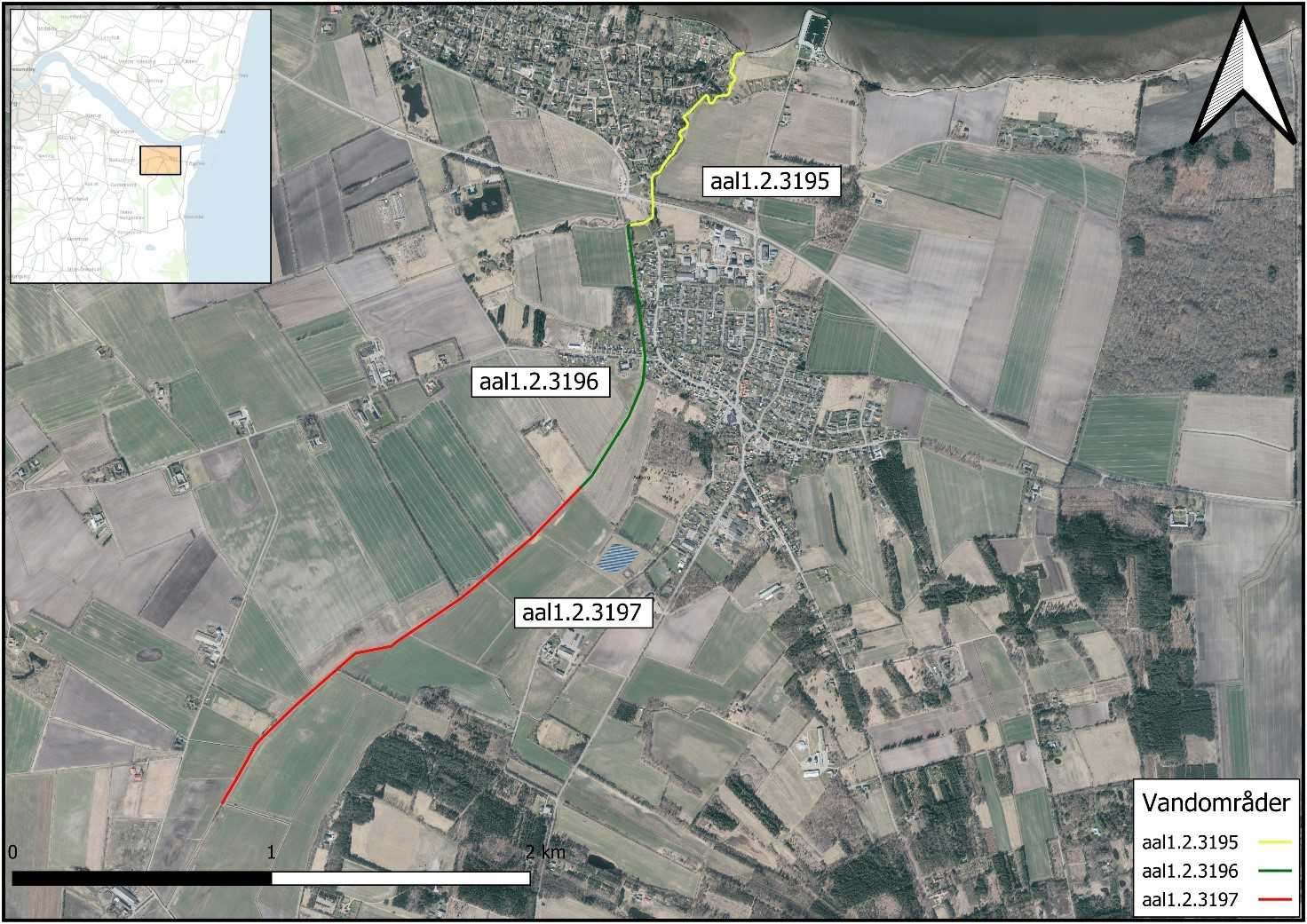 Oversigtskort over Mou Bæk