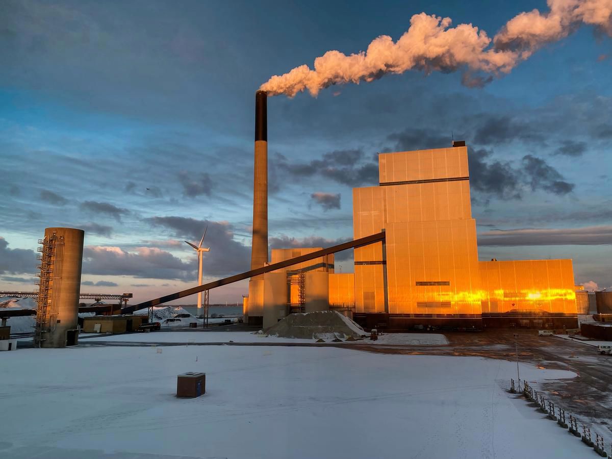 Aalborg Forsyning Nordjyllandsværket I Solopgang