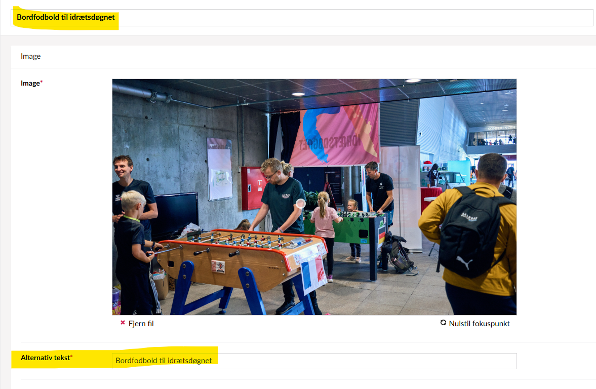Eksempel på brug af alternativ tekst