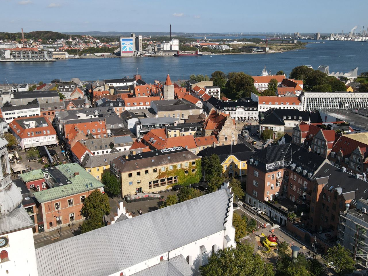 Aalborg centrum set fra luften