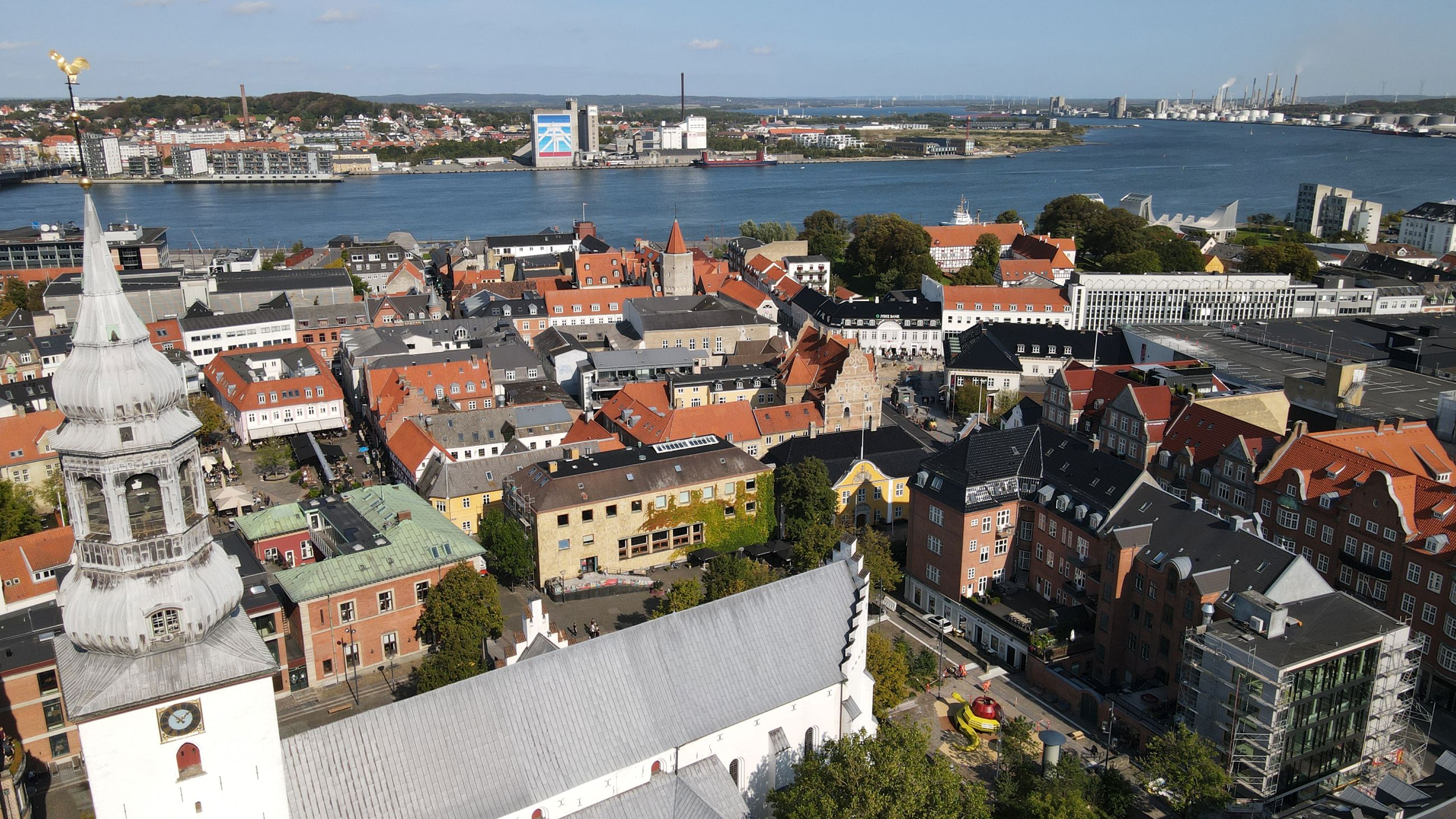 Aalborg centrum set fra luften