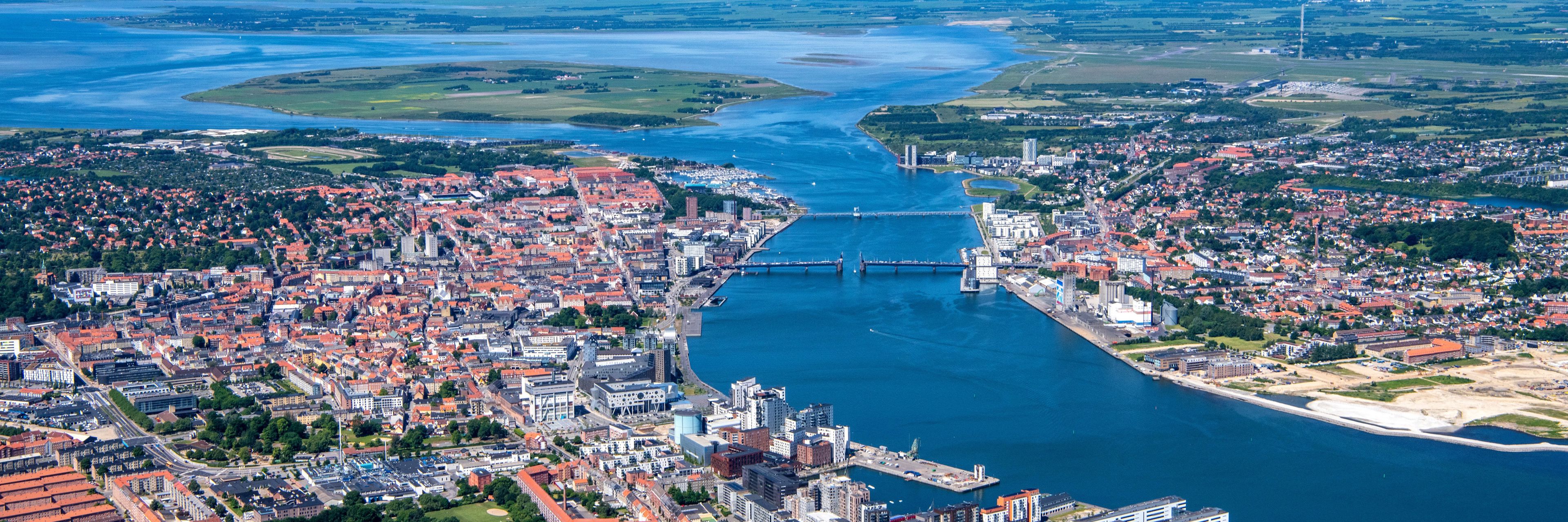 Luftfoto af Aalborg Kommune