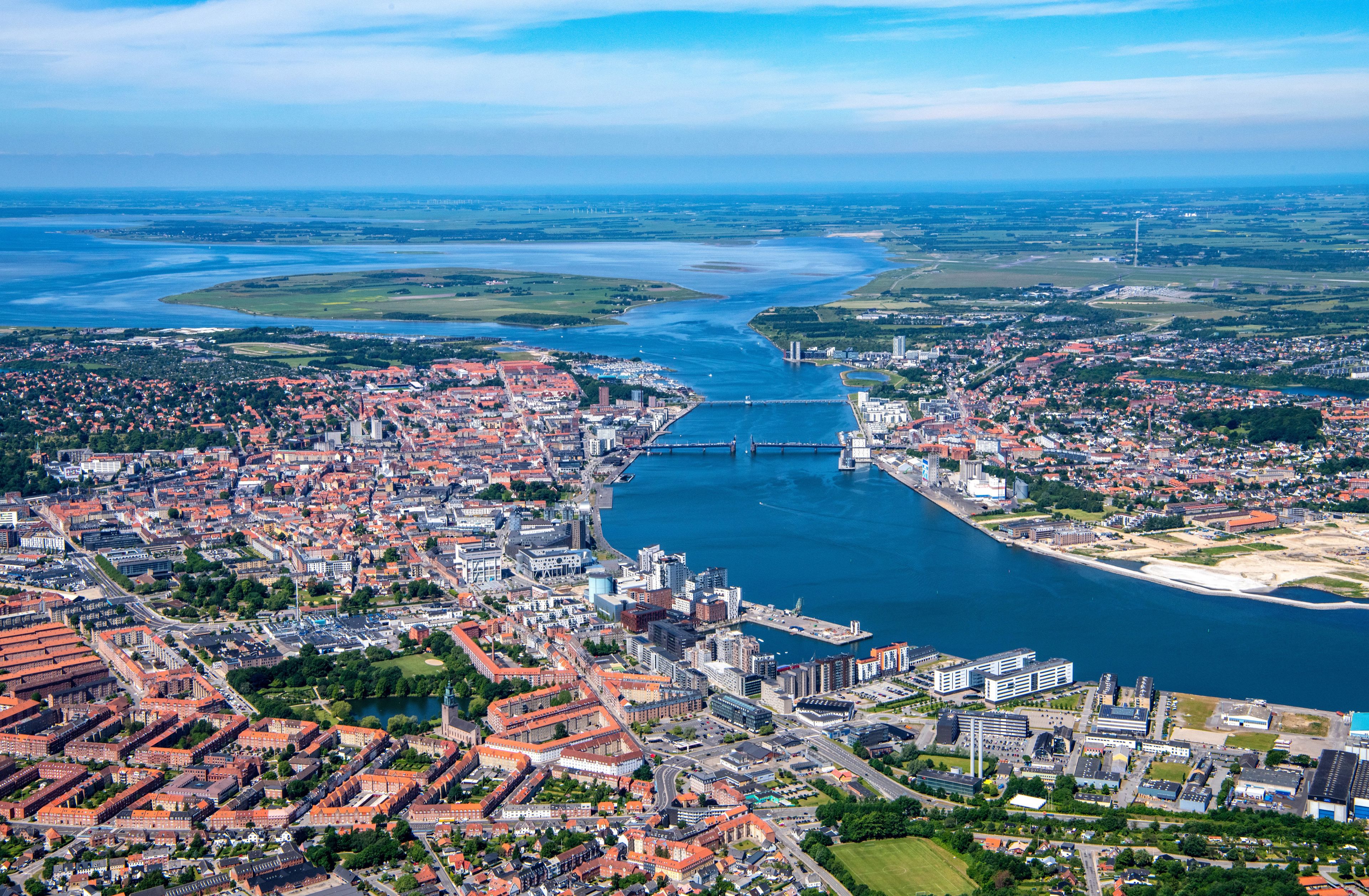 Luftfoto af Aalborg Kommune