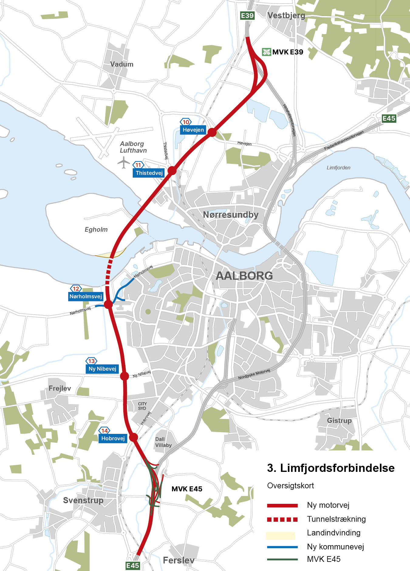 Oversigtskort over 3. Limfjordsforbindelse