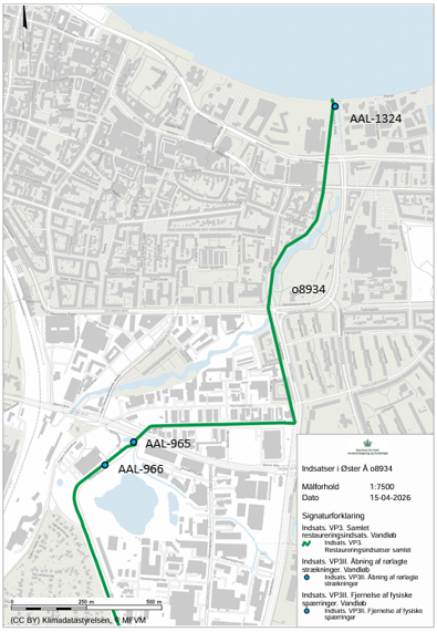 Oversigtskort over åbningen af Østerå