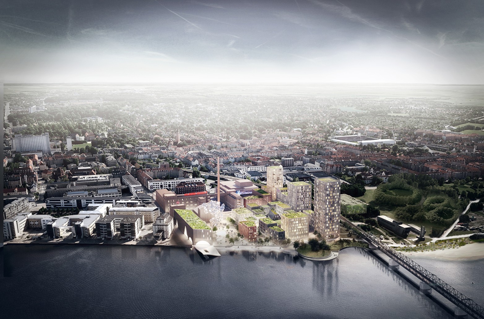 Spritfabrikområdet set fra nord